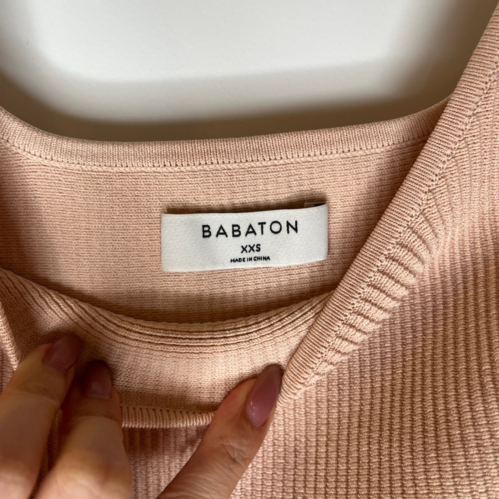 Babaton Beige Ribbed Tank Top - Picture 2 of 6